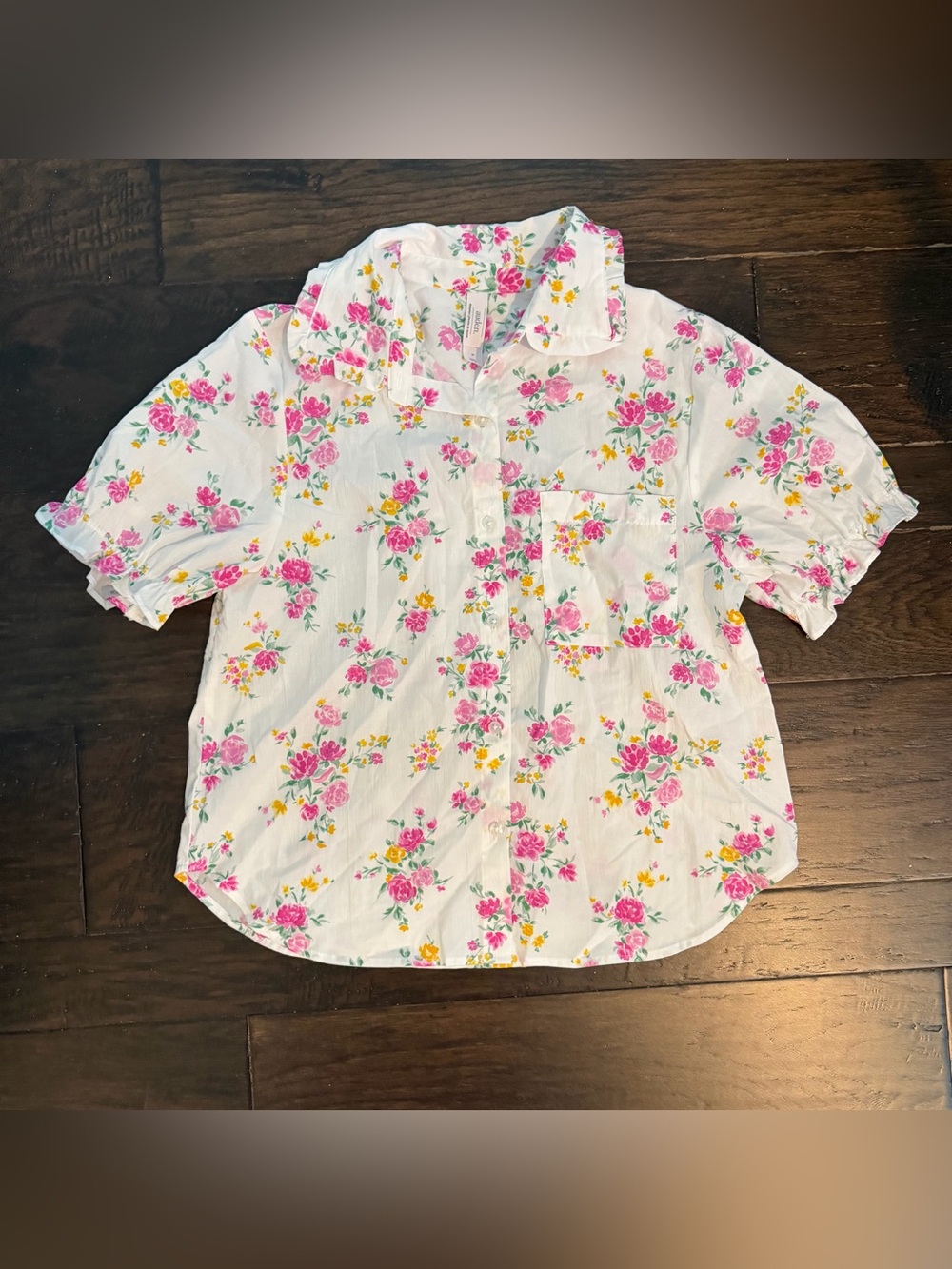 Auden floral pajamas button up shirt
